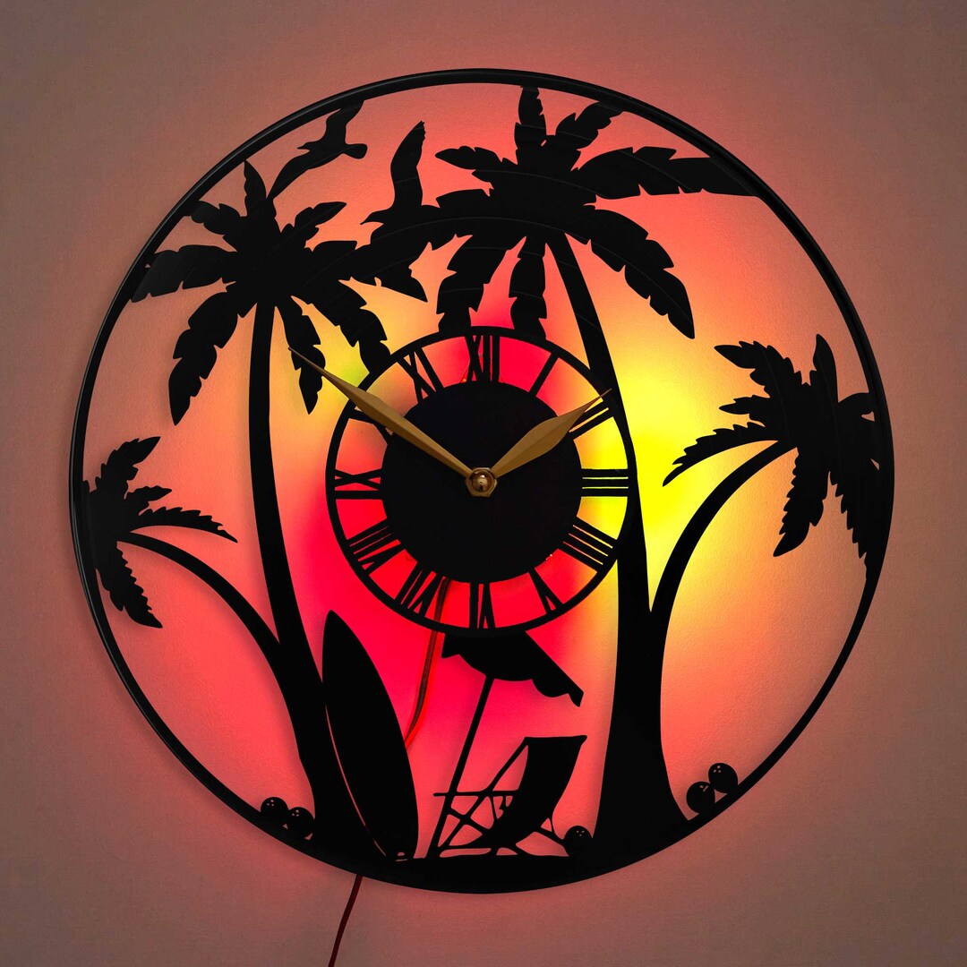 Hawaii Clock Beach Clock Hawaii Decor Etsy
