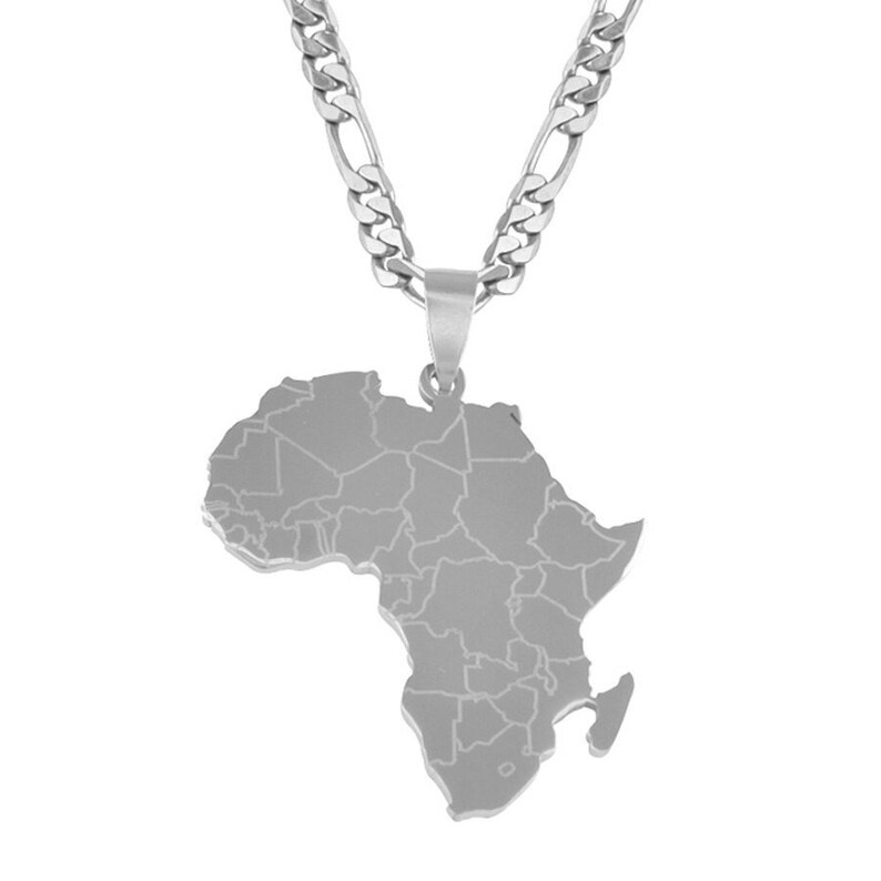 Hip Hop Style Africa Map Necklace Necklace Gold Color Jewelry For Women/'s African Jewelry Maps