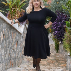 Black dress for funeral size 20 sale