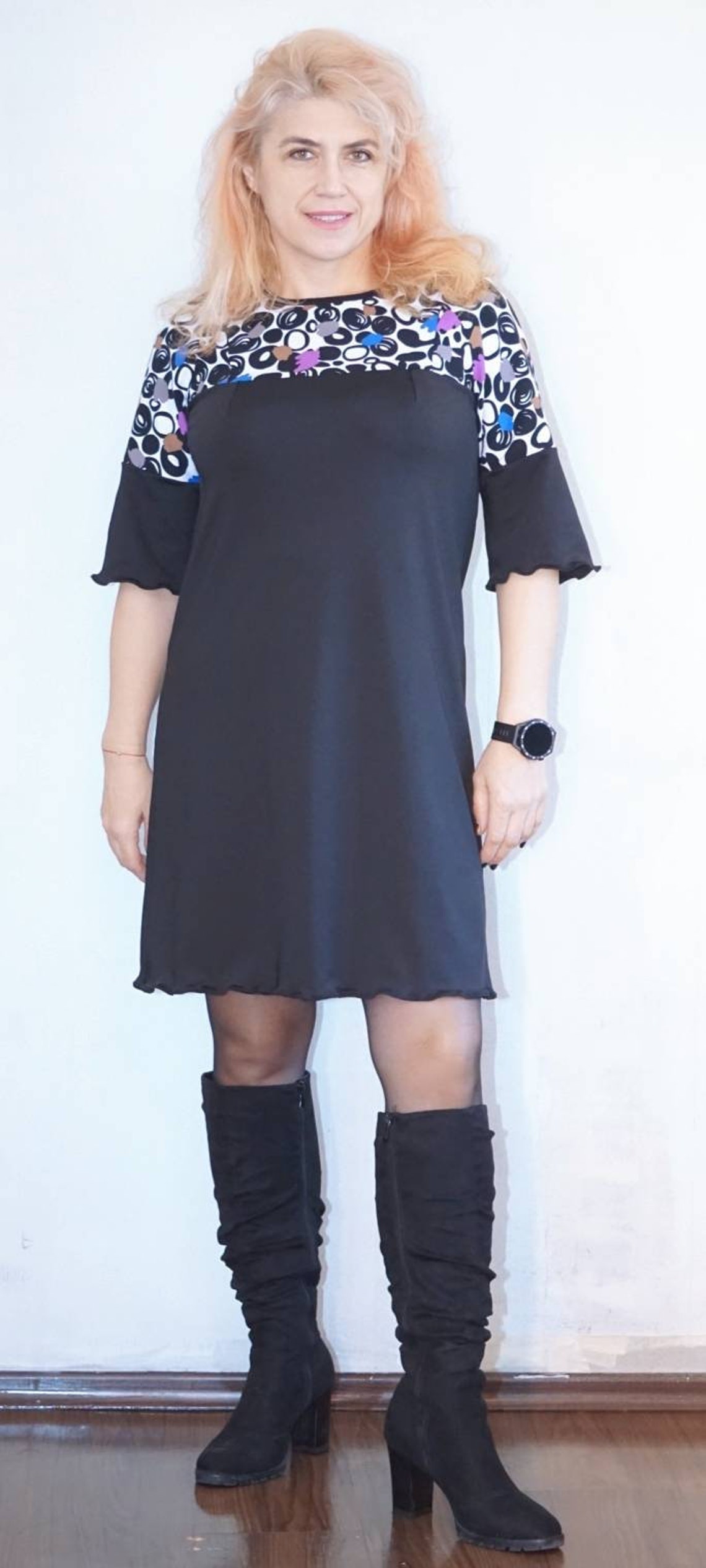 Robe De Travail élégante Femme - Noire - Taille 10 - Longueur Midi - Marque South - Occasion Très Bon état