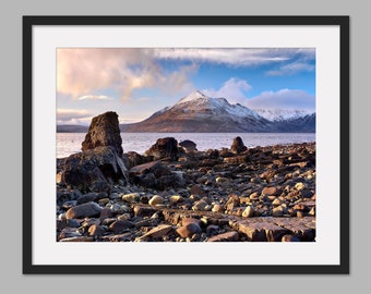 Winter Low Tide, Elgol, Isle of Skye, Scotland-Photographic Print, Canvas, Wall Art, Photo Print