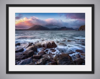 Winter Sunset, Elgol, Isle of Skye, Scotland - Photographic Print, Wall Art, Canvas, Photo