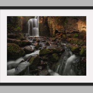 Lumsdale Waterfall Photo Print: Peak District Wall Art