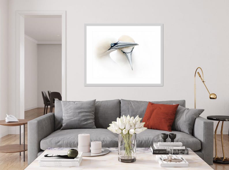 Gannets Portrait Print: Affectionate Bird Photo, Bempton Cliffs Wall ...