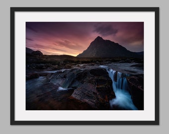 Stob Dearg Evening Light, Glencoe, Scotland-Photographic Print, Canvas Print, Wall Art