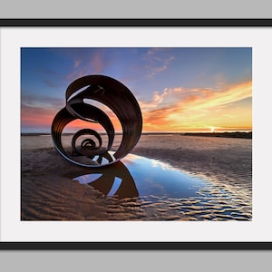 Mary&#39;s Shell Sunset Print: Cleveleys Beach Wall Art