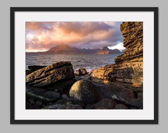 The Boulder, Elgol, Isle of Skye, Scotland - Photographic Print, Wall Art, Canvas, Photo