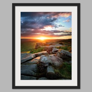 Higger Tor Sunset Print: Peak District Fine Art Photography