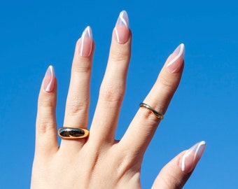 Press On Nails Almond Etsy
