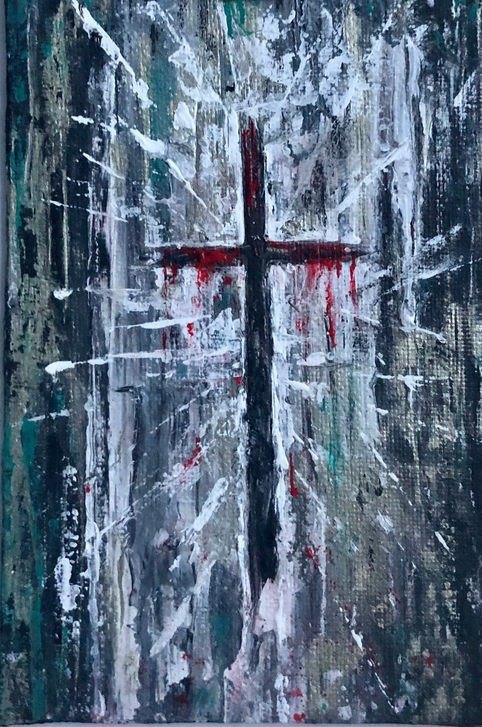 Abstract Cross art print on canvas Inspirational home decor Etsy