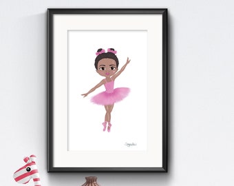 Ballet Prints, Ballerina Nursery Prints, Girls Nursery Décor, Pink Print, Nursery Print, Children’s Wall Art, Ballet Bedroom Prints