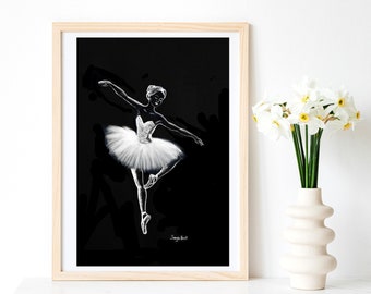 Ballerina, Ballet Prints, Ballerina Wall Art, Ballerina Print, Ballerina Gift, Ballet Art, Ballerina Drawing, Ballet Prints, Ballerina Decor