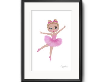Ballet Prints, Children’s Wall Art, Ballet Bedroom Prints, Ballerina Nursery Prints, Girls Nursery Décor, Ballerina Print, Nursery Print,