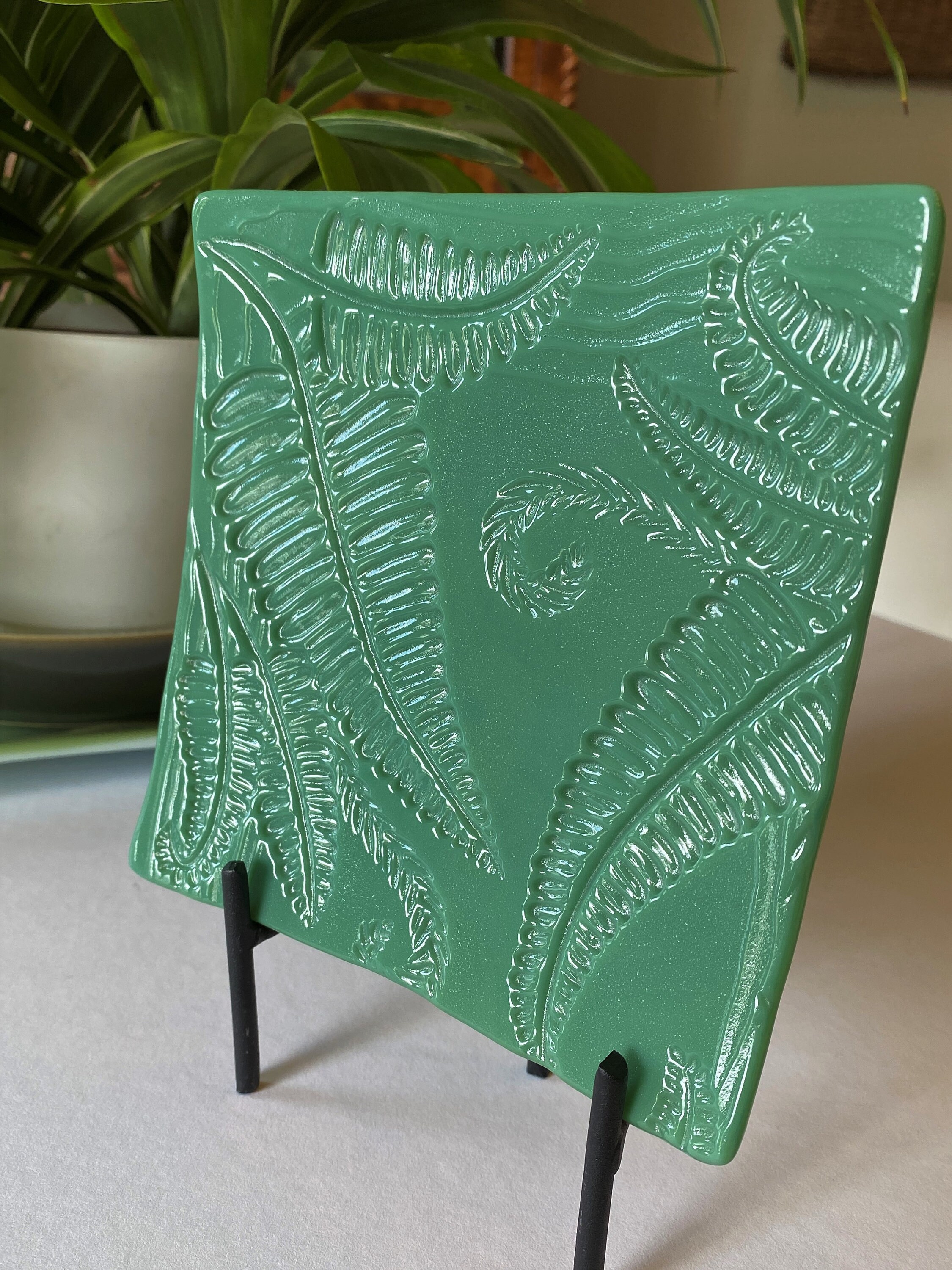 Fused Glass Art Plate Etsy