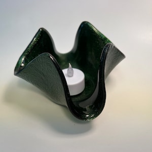Aventurine green votive candleholder
