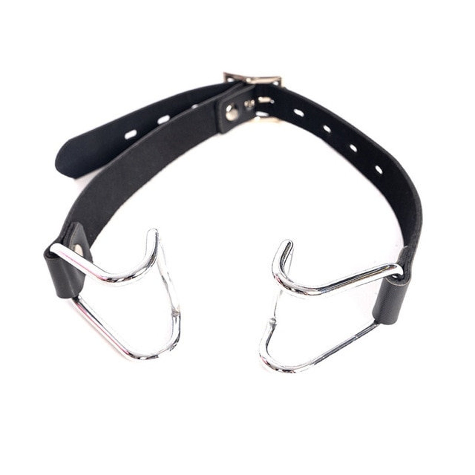 Bdsm Oral Fixation Open Mouth Bite Gag With Nose Clip Etsy