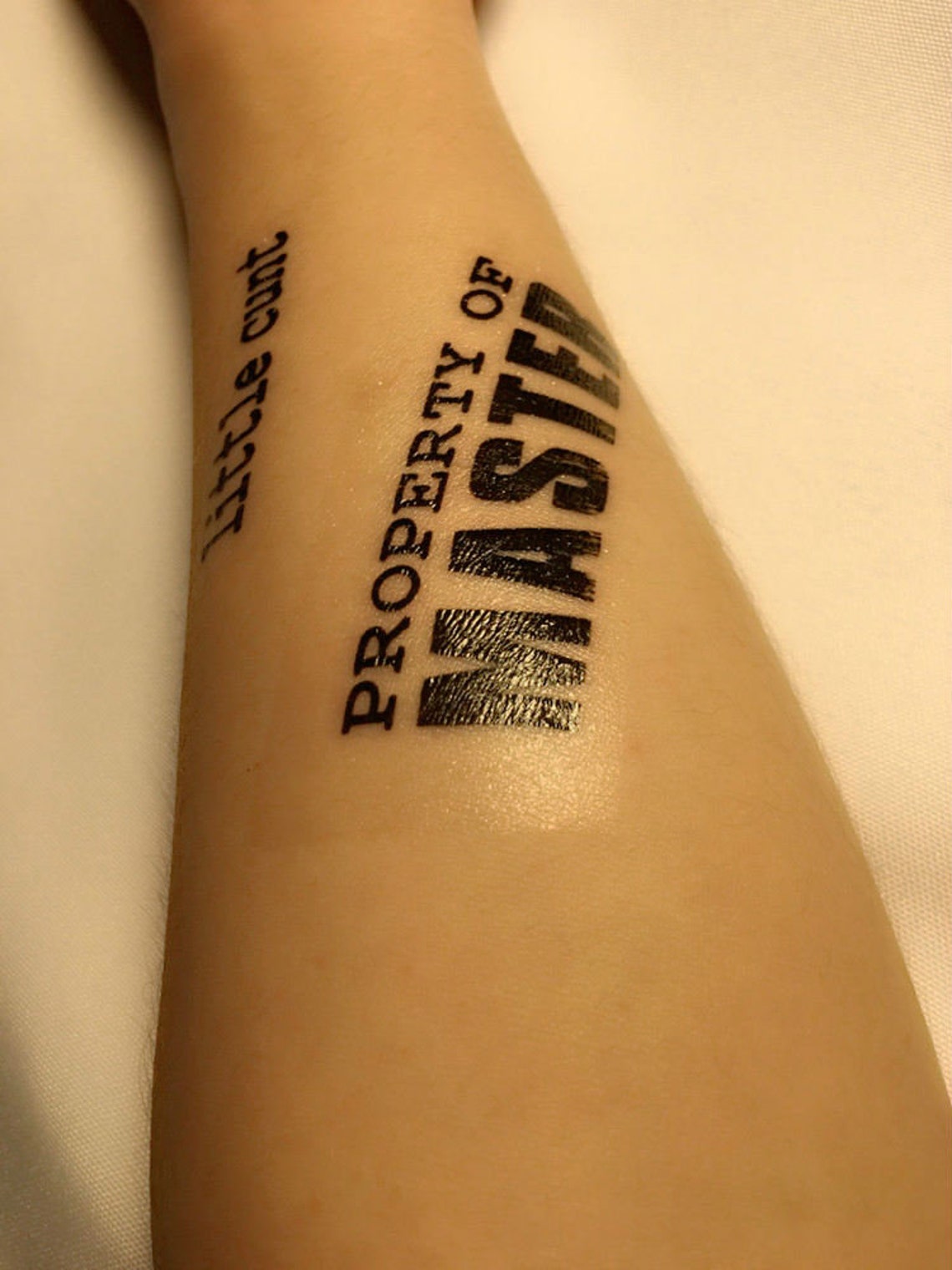 Property Of Master Temporary Tattoos Sub Slave Stamp Etsy