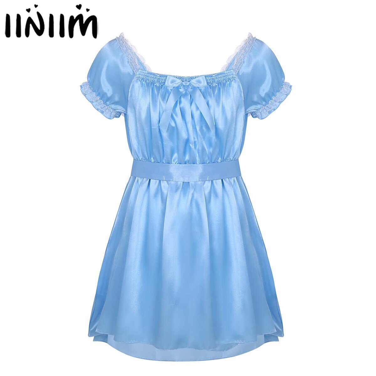 Mens Babydoll Shiny Soft Satin Sissy Lingerie