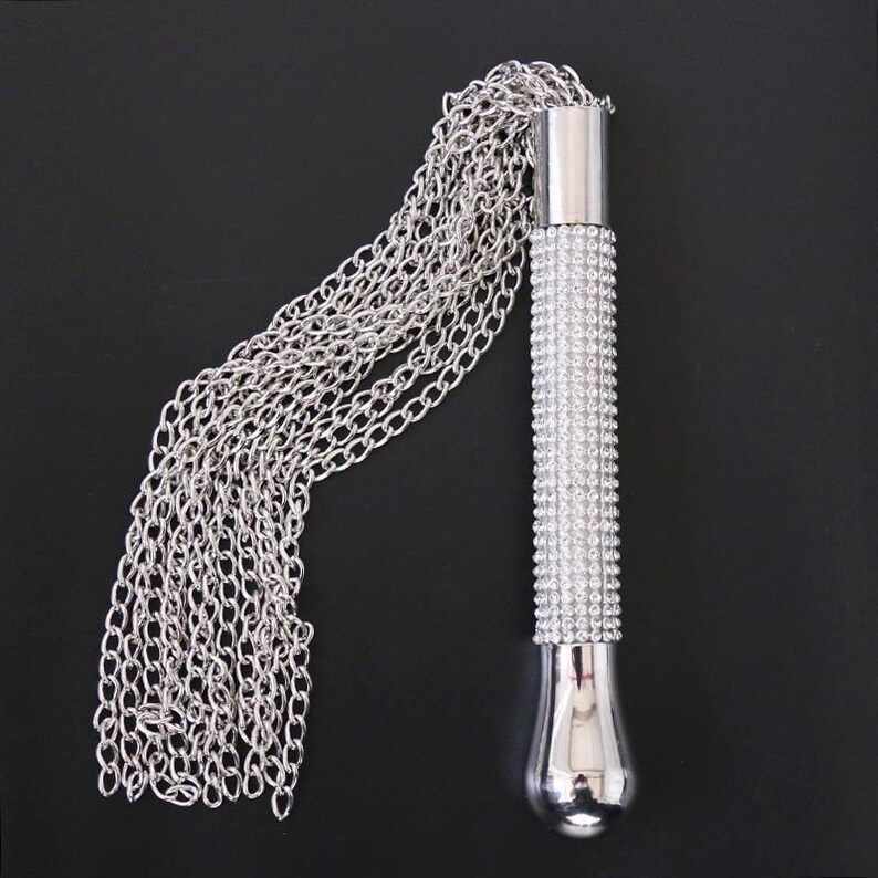 Sexy Rhinestone Chain Link Flogger Whip Etsy