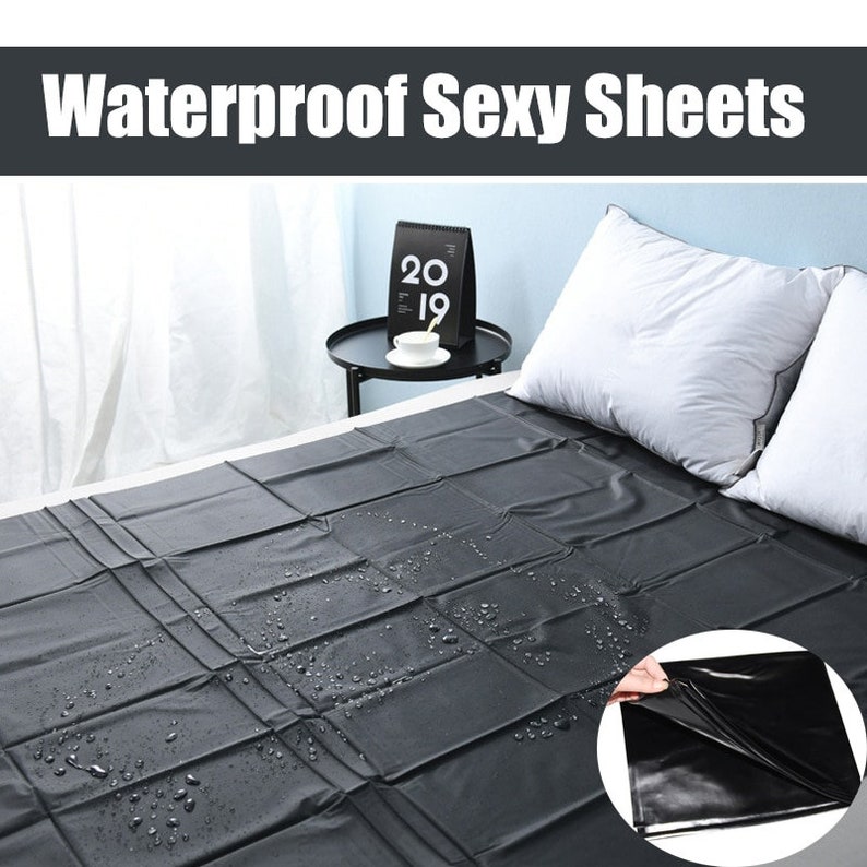 Waterproof Black Fetish Bed Sheet Etsy