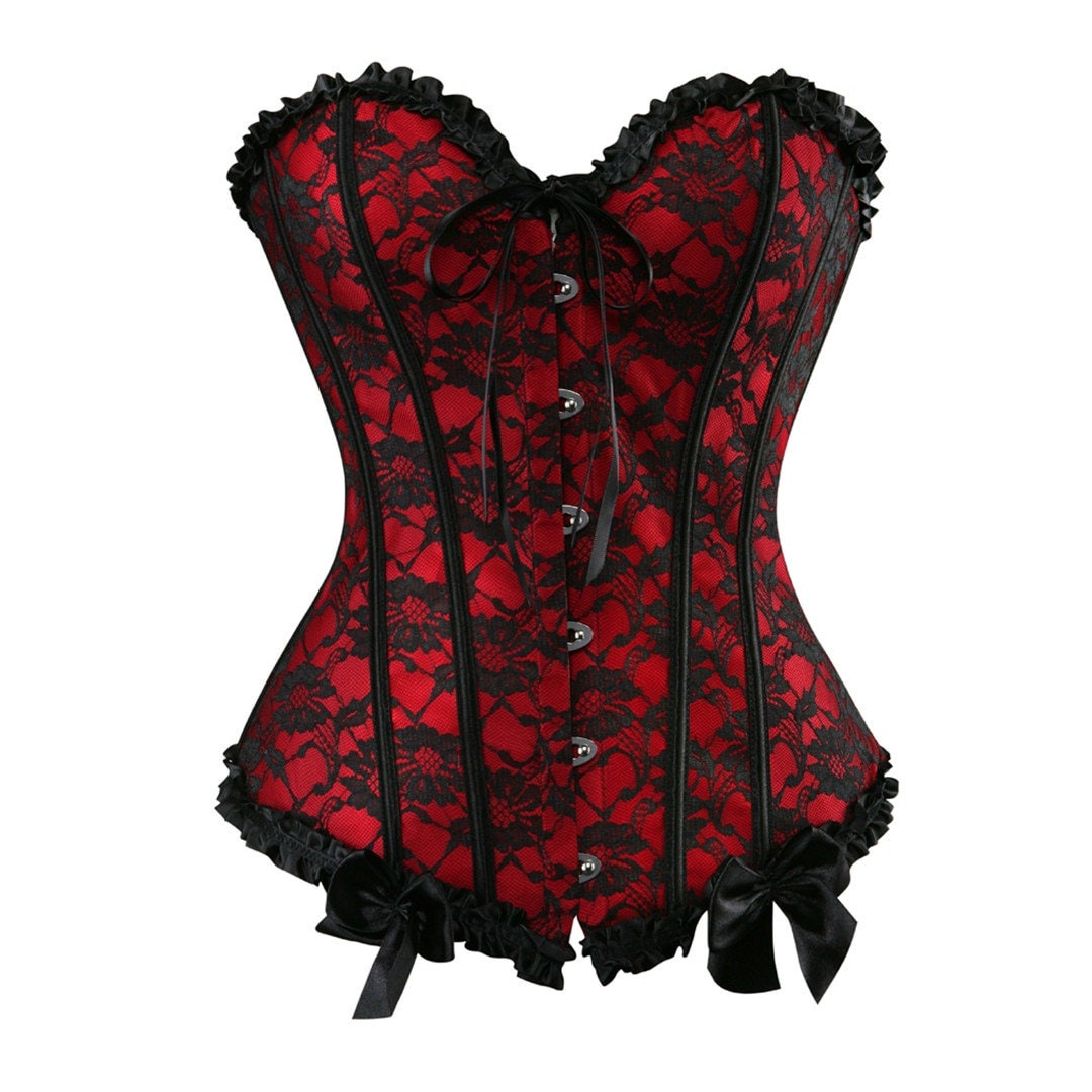 Sexy Lace Boned Corset available in Various Colours