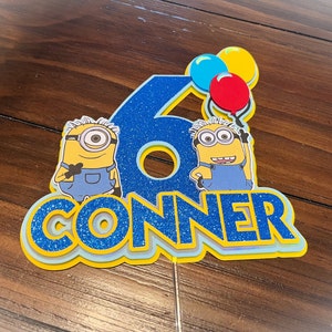 Minions Inspired Cake Topper / Despicable Me Decor / Personalized Cake Topper / MINIONS Birthday Decor