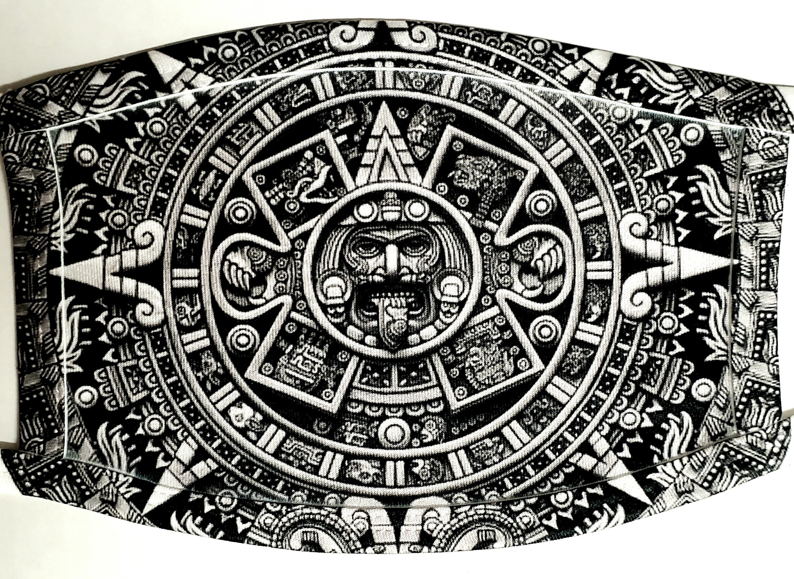Aztec Calendar face mask Etsy Aztec Calendar face mask Etsy