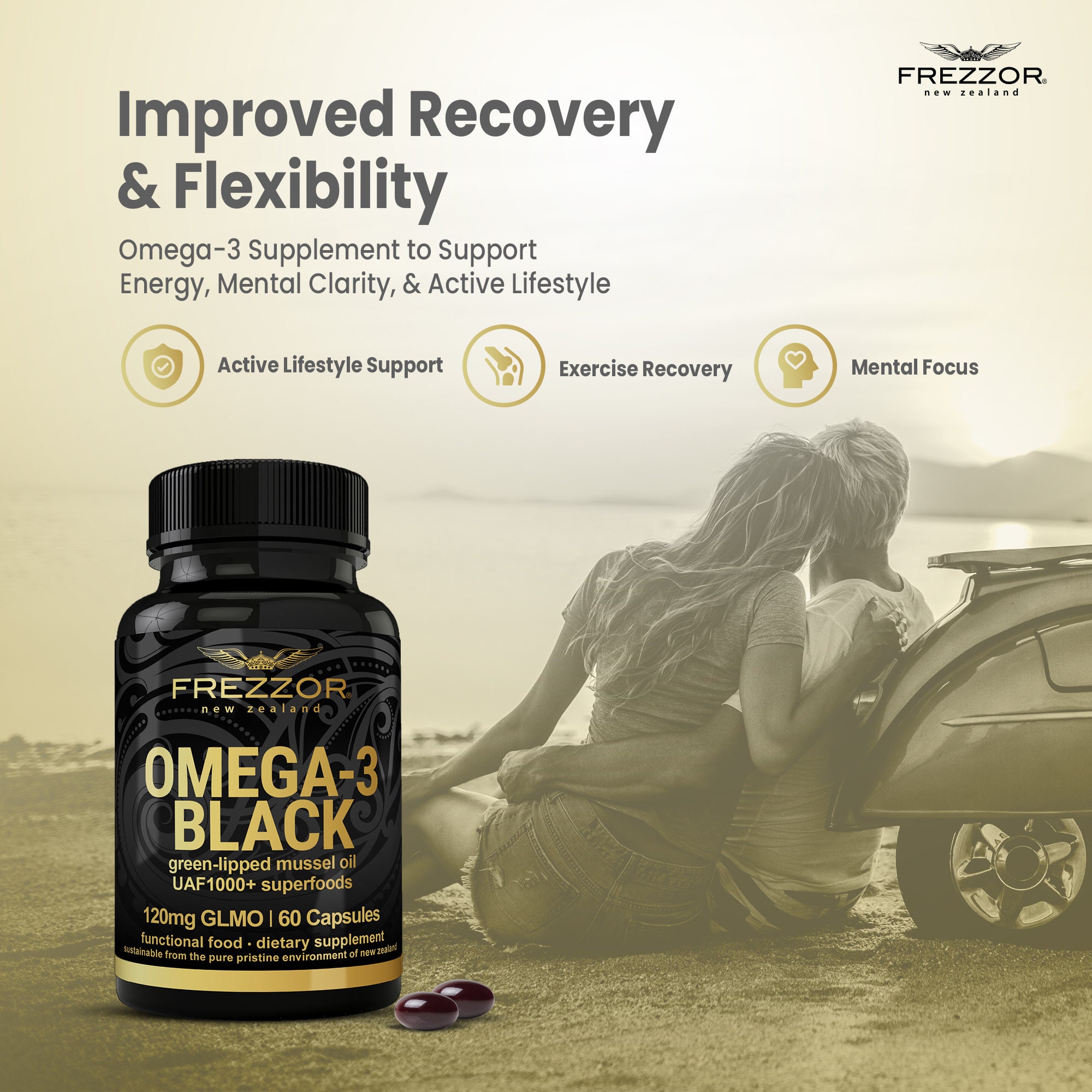 Green Lipped Mussel Oil 100 Pure New Zealand Sustainable FREZZOR OMEGA