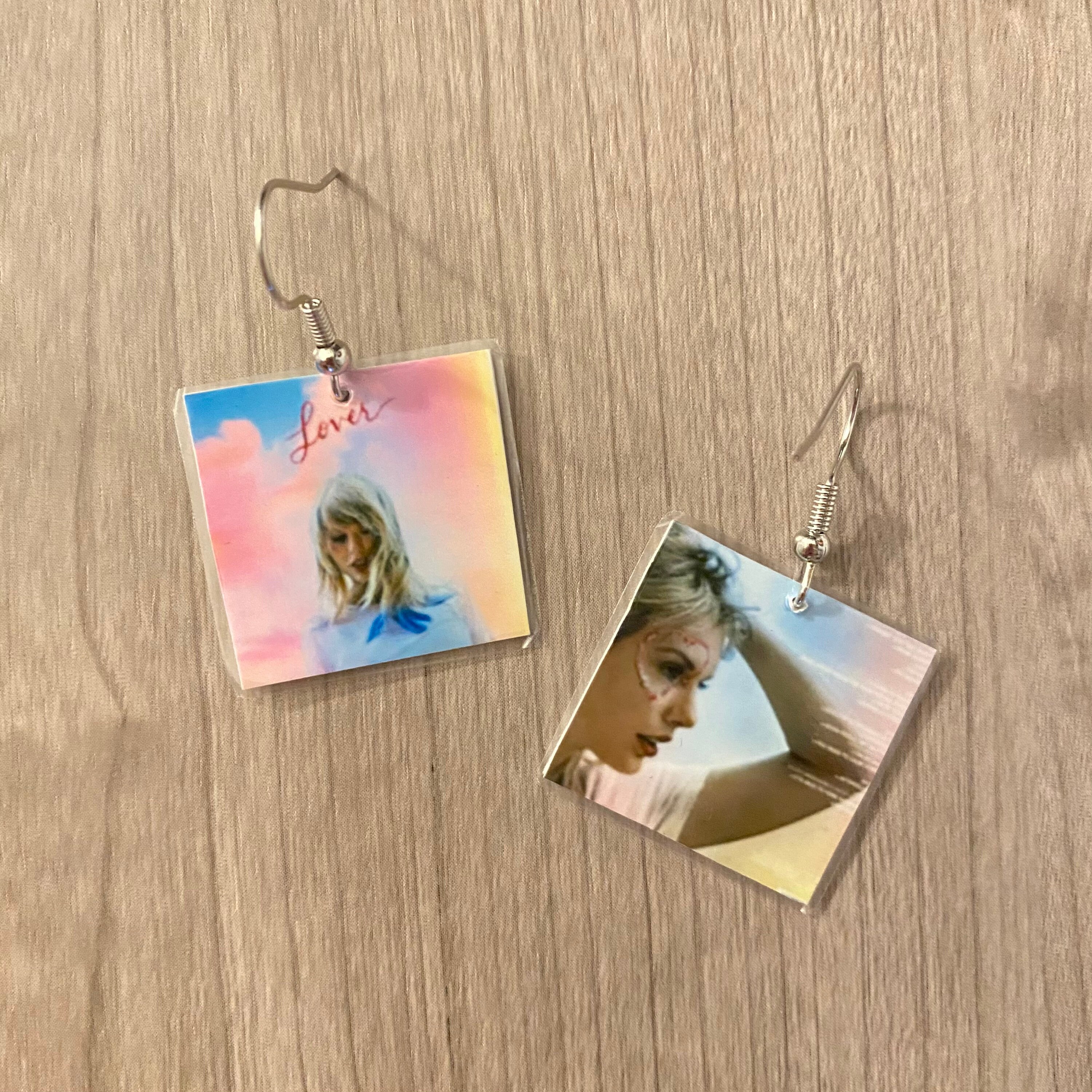 Taylor Swift album cover earrings Etsy