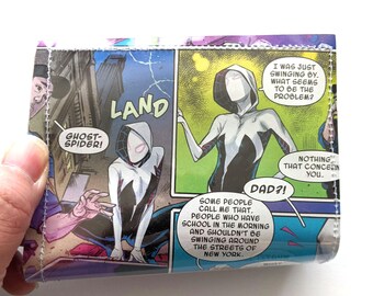 SpiderGwen Spider Gwen - Recycle Comic Book Manga Pages Vinyl Wallet