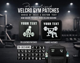 Custom Icon/Text Hook & Loop Gym Patches