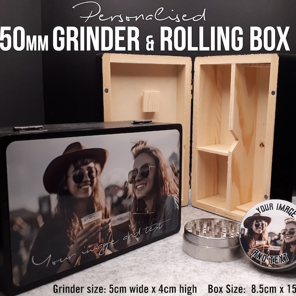 Personalised 50mm Grinder & Rolling Box