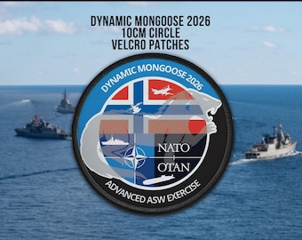 Dynamic Mongoose 2026 Parches circulares de 10 cm con cierre de velcro