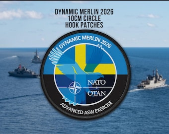 Dynamic Merlin 2026 10cm Circle Hook&Loop Patches