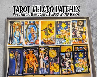 Major Arcana Tarot Card Hook&Loop Patches 8x5cm and 10x6cm