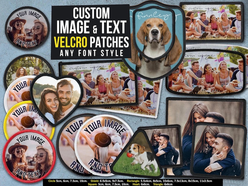 Custom Image and Text Hook&Loop Patches image 1