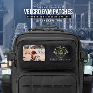 Custom Image & Text PU Leather Velcro Gym Patches