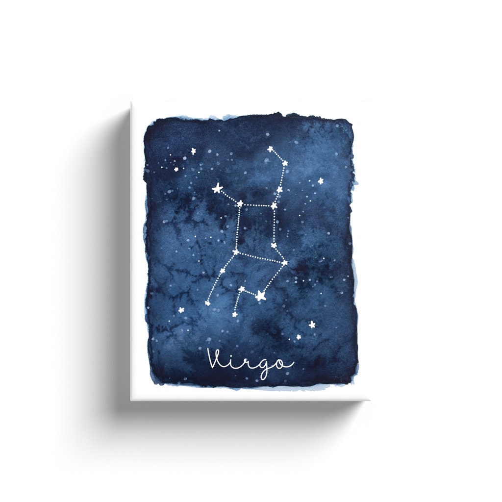 Virgo - Vierge Toile Aquarelle