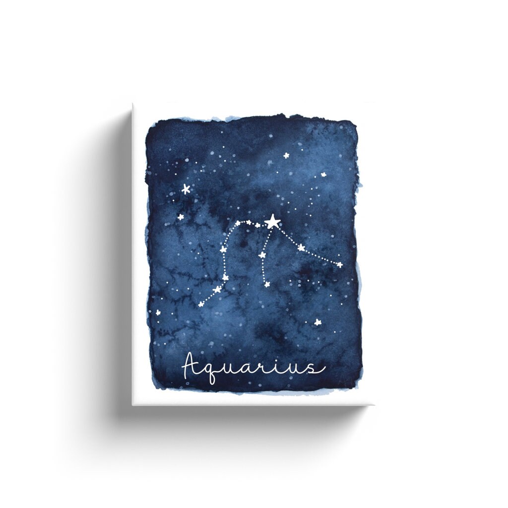 Aquarius - Verseau Toile Aquarelle