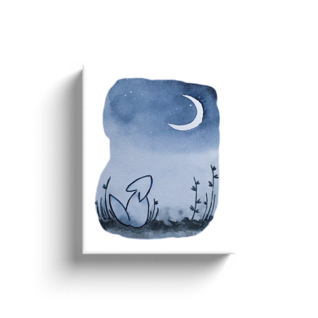 L'heure Bleue - Toile Aquarelle