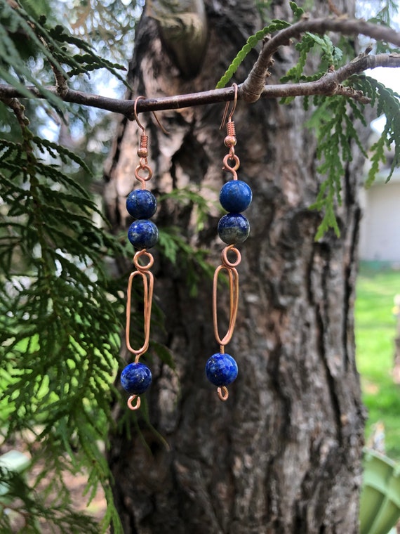 Lapis lazuli earrings etsy deals