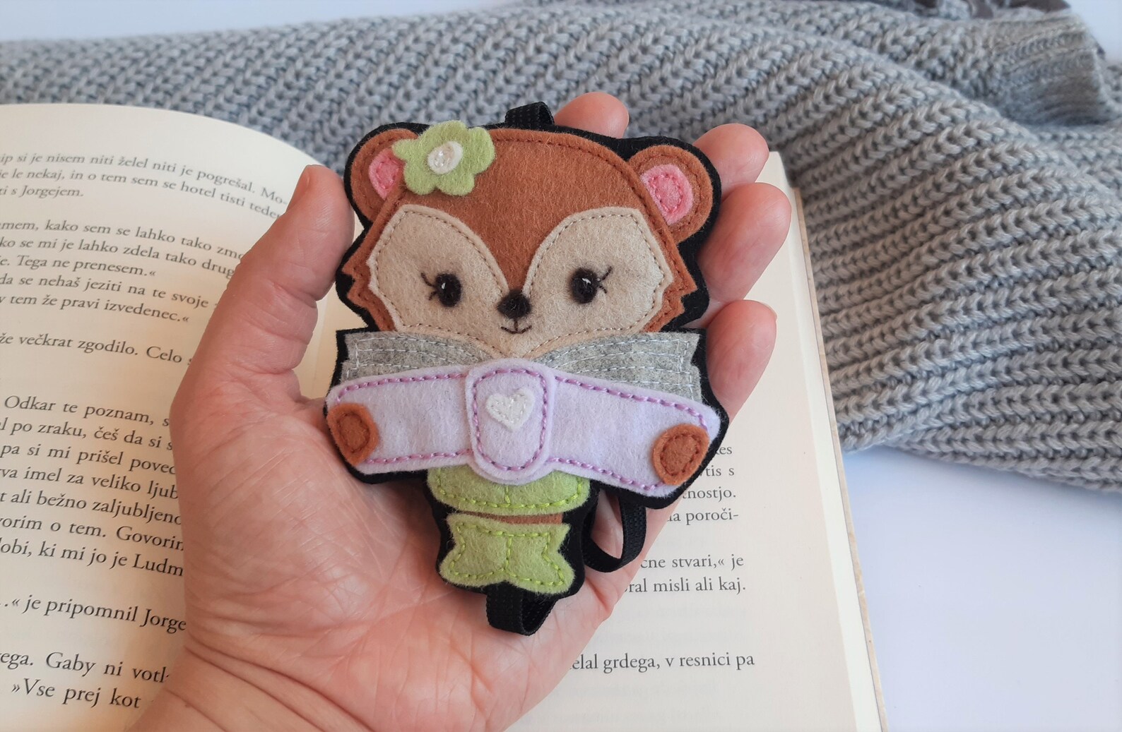 Felt Bookmark Bear Bookmark Handmade Gifts Planner Band Etsy