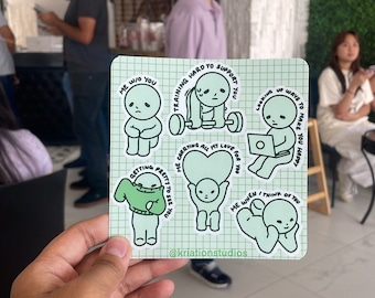Smiski Love Sticker Sheet | Weatherproof Vinyl Stickers
