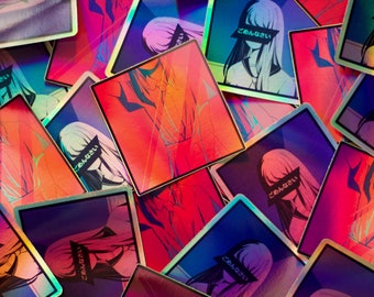 Holographic Vinyl Stickers - Anime Aesthetics