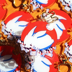 Keychain - White Rabbit Candy, Asian Snack, Nostalgia gift