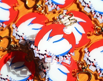 Keychain - White Rabbit Candy, Asian Snack, Nostalgia gift