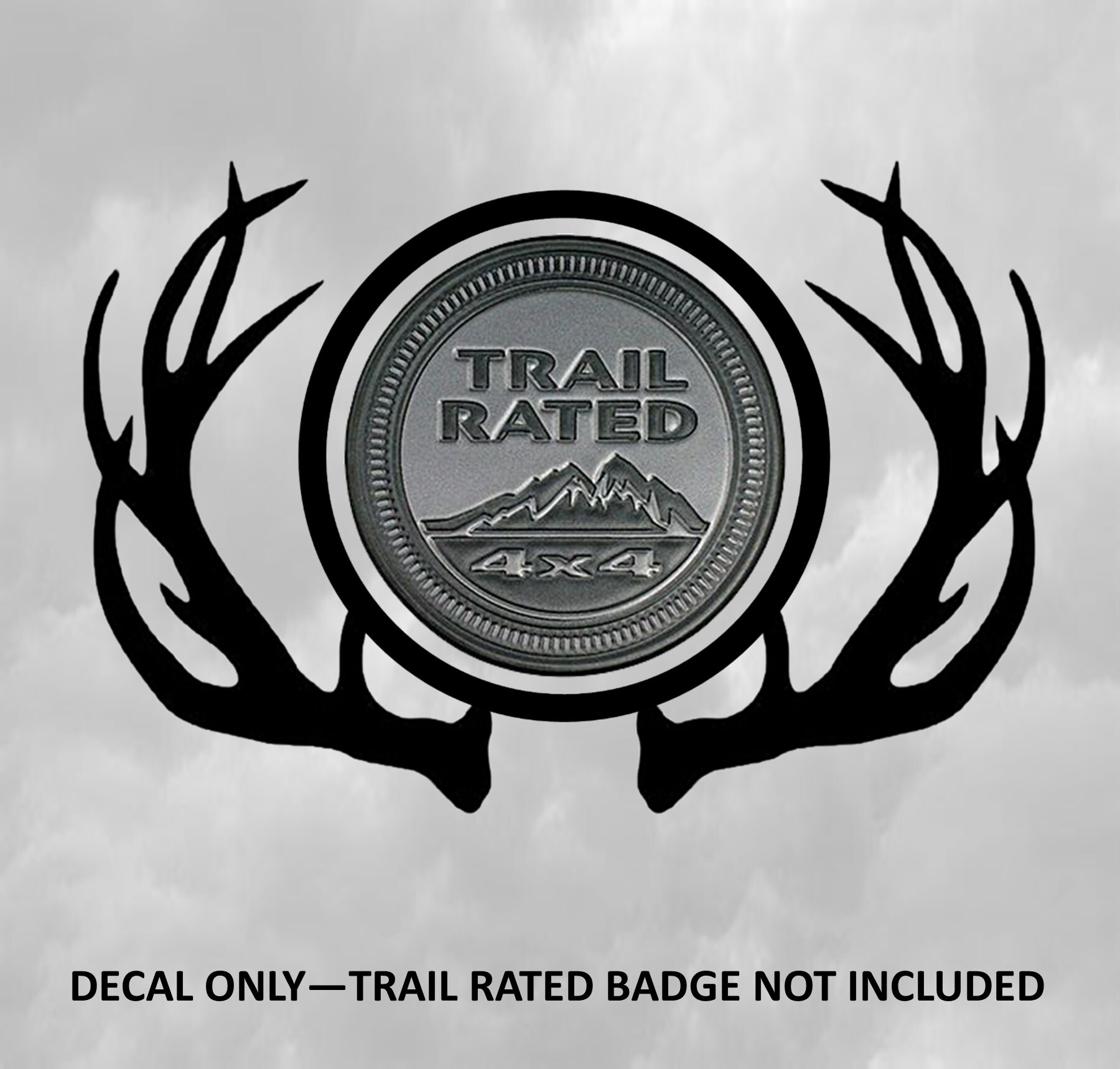 Custom Decal / Jeep Badge Antenna Antlers Surround / Hunting / Etsy