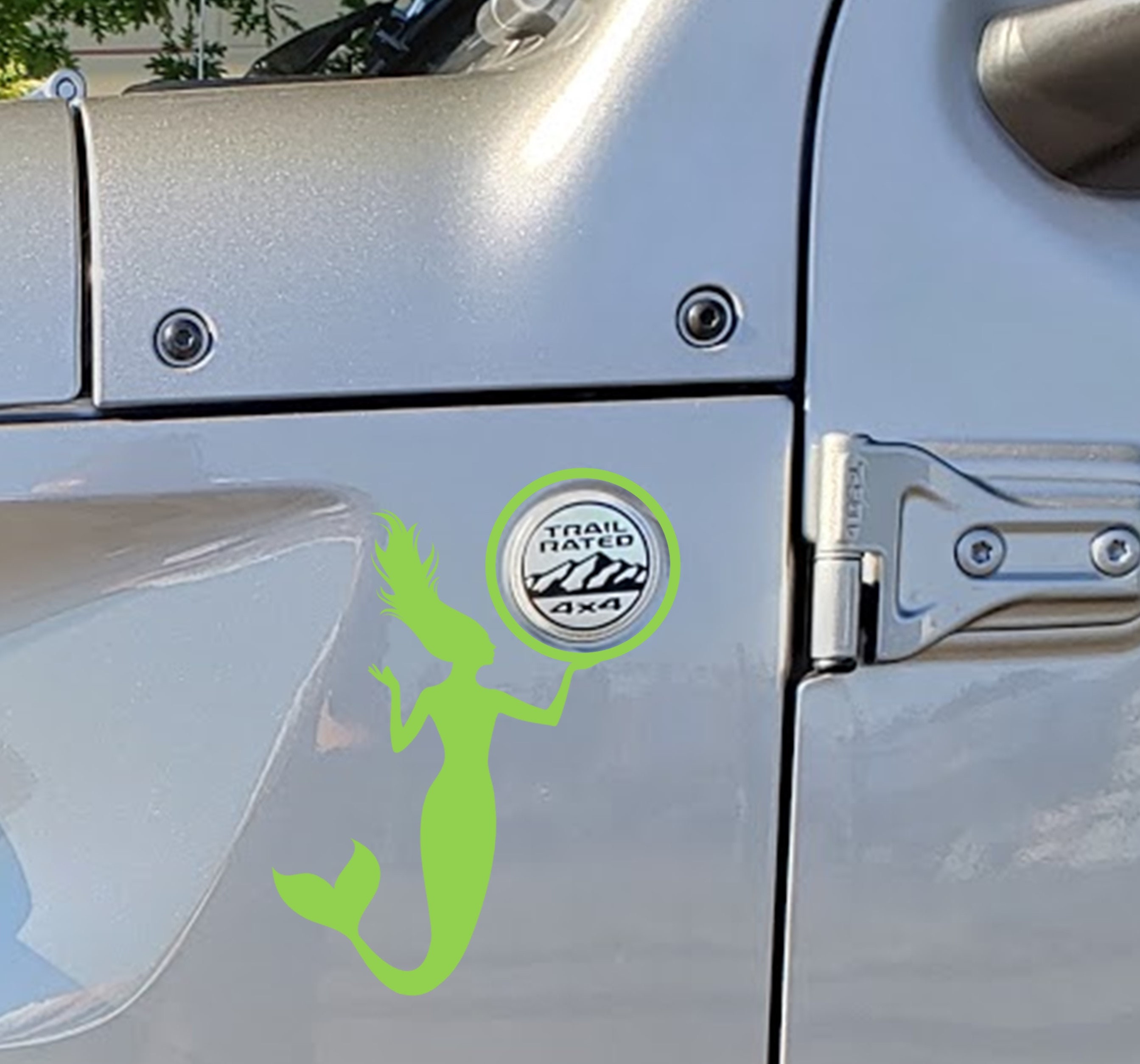 Custom Decal / Jeep Badge Antenna Mermaid Surround / Etsy