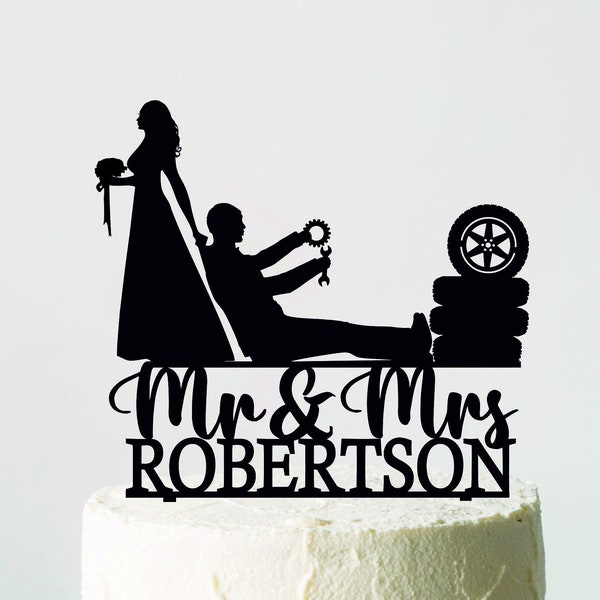Funny Mechanic Wedding Topper Etsy