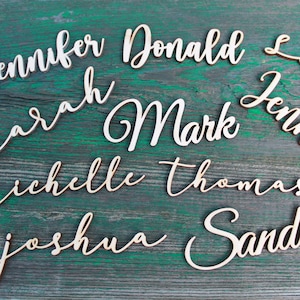 Wedding Place Cards, Wood Place Names, Custom Wood Name Tags, Birthday Wedding Name Tags, Laser Cut Names, Name Plates For Wedding